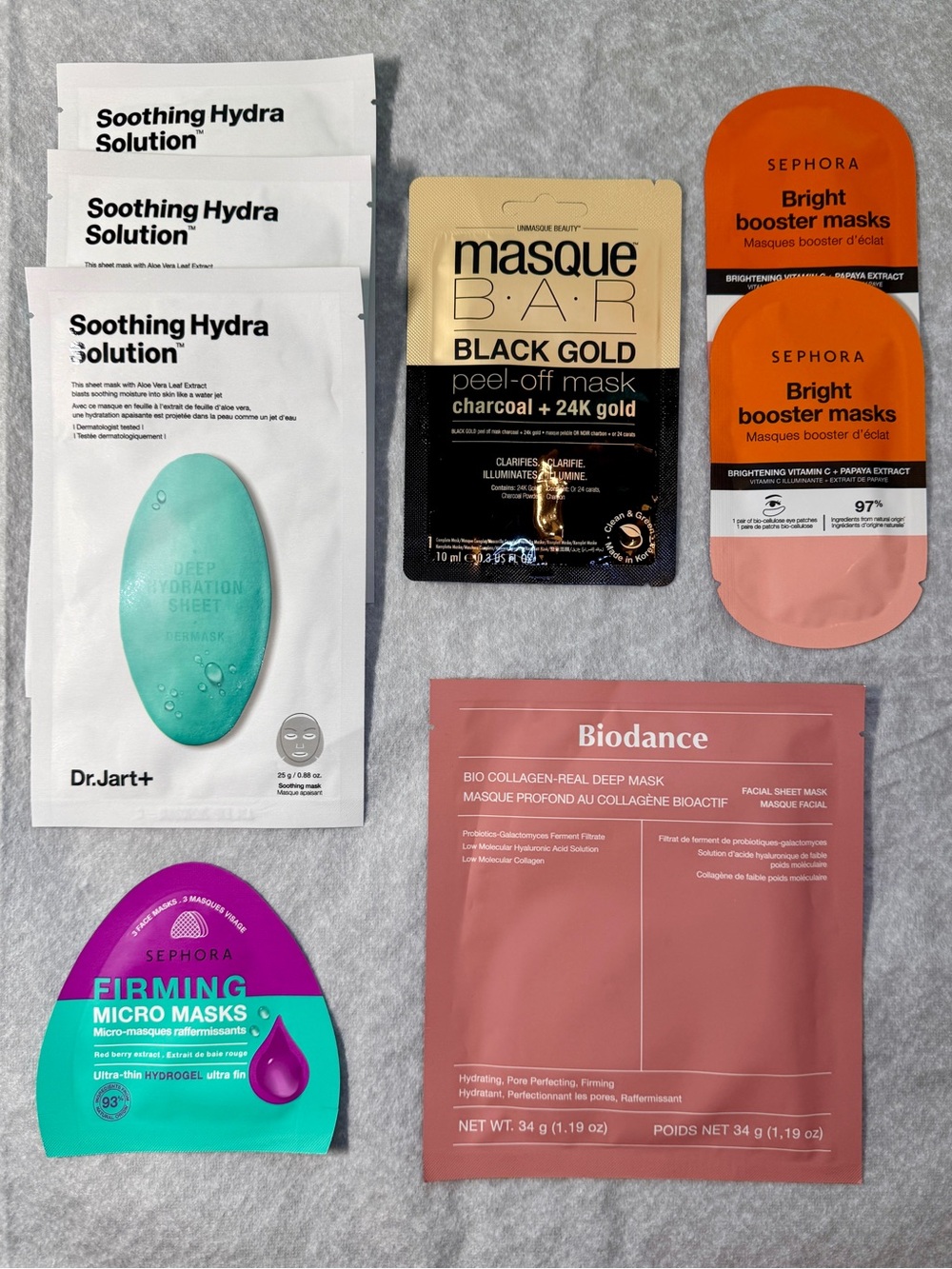 Face Mask Bundle: Dr. Jart+, Biodance, Masque Bar, Sephora